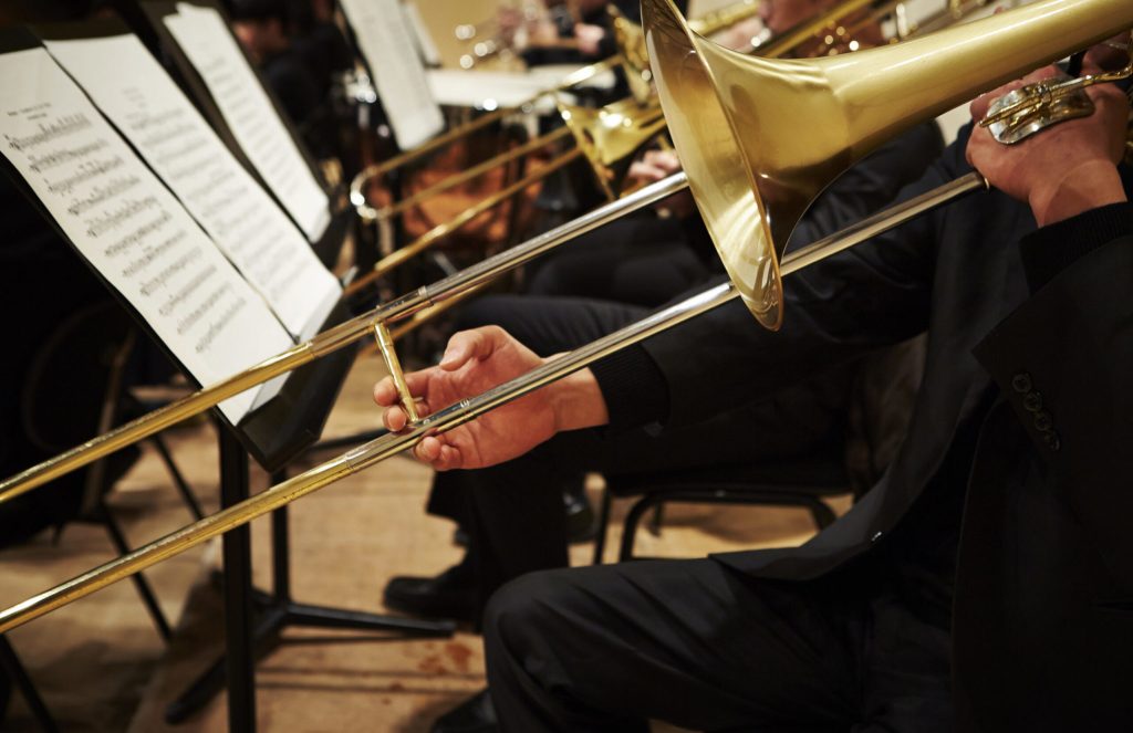 Playing the trombone in orchestra